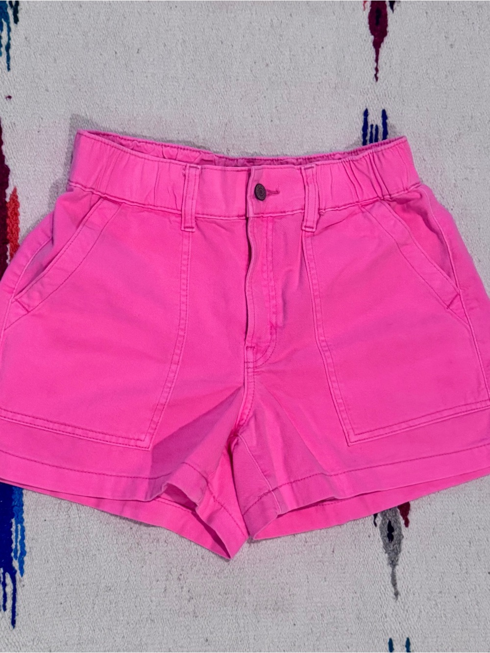 GAP High-Rise Neon Pink Women's Cotton Shorts | Size S